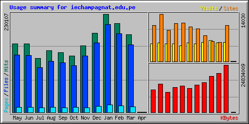 Usage summary for iechampagnat.edu.pe